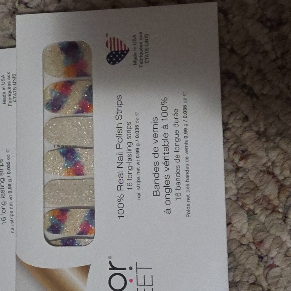 Colorful Glitter Nail Polish Strips - Multicolor - Unbranded
